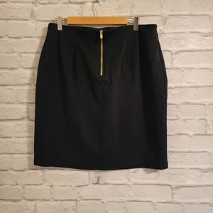 Grace black skirt with gold zipper size 14